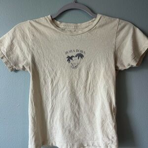 PacSun Cream Bora Bora Tee